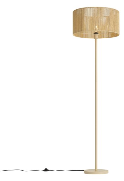 Lampă de podea bej cu abajur din sfoară de hârtie 50/50/25 - Simplo