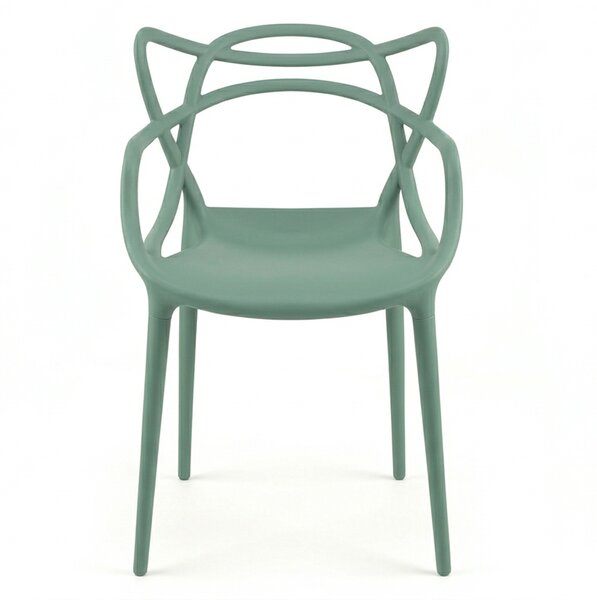 Scaun de masa KATO din plastic, verde salvie