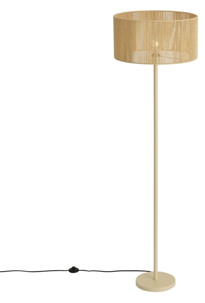 Lampă de podea bej cu abajur din sfoară de hârtie 50/50/25 - Simplo