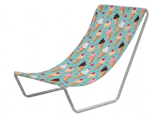 Sezlong de plaja pliabil SAND ICE CREAM, colorat