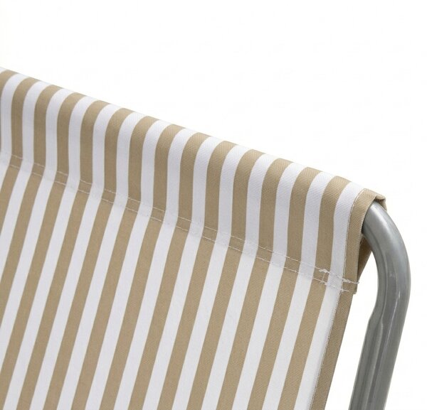 Sezlong de plaja pliabil SAND STRIPES, maro