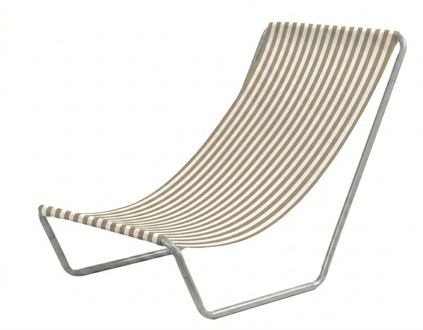 Sezlong pliabil de plaja SAND STRIPES, maro