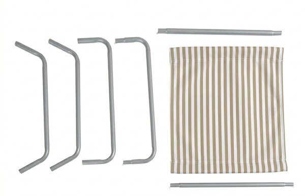 Sezlong de plaja pliabil SAND STRIPES, maro