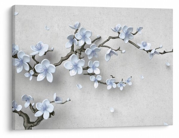 Tablou cu flori albastre (70x50 cm)