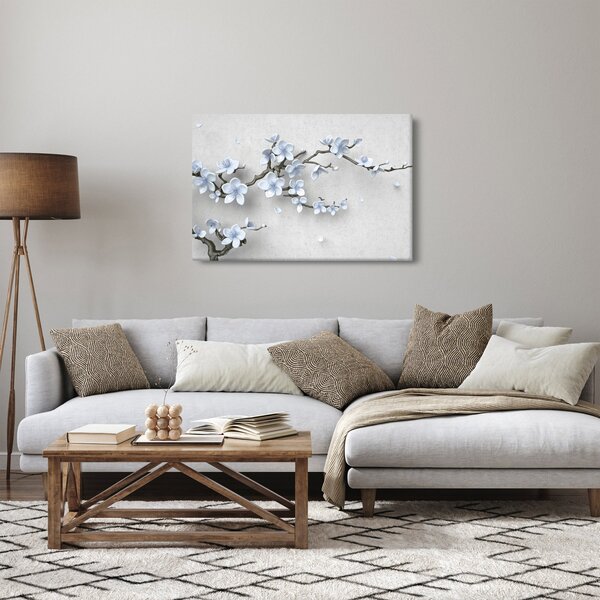 Tablou cu flori albastre (90x60 cm)