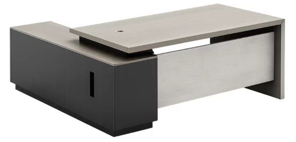 Birou managerial Artemis cu blat melaminat si corp lateral - dimensiuni W1600*D800*H750 mm