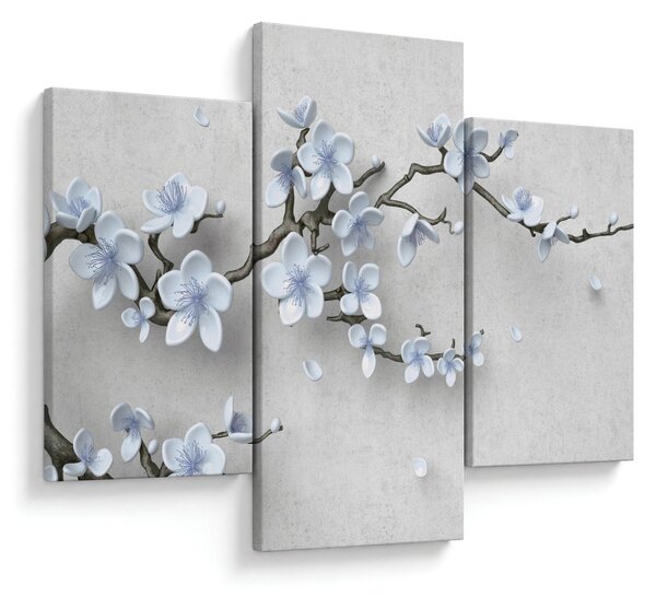 Tablou cu flori albastre (90x60 cm)