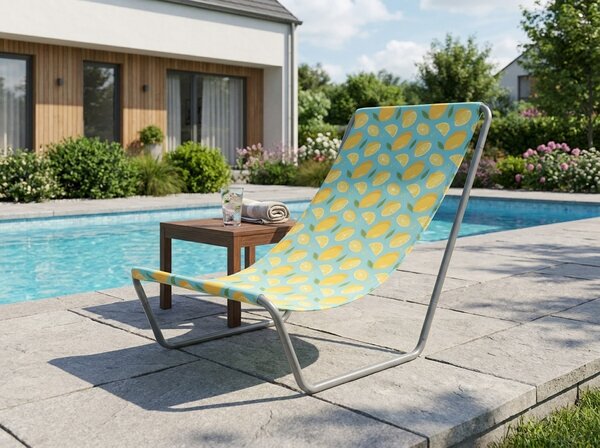Sezlong de plaja pliabil SAND LEMON, colorat