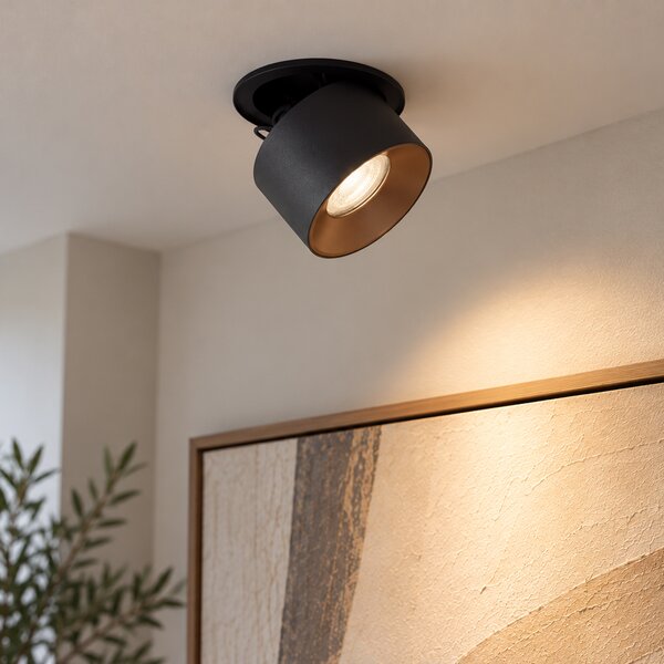 Spot încastrat modern negru GU10 50mm - Echo