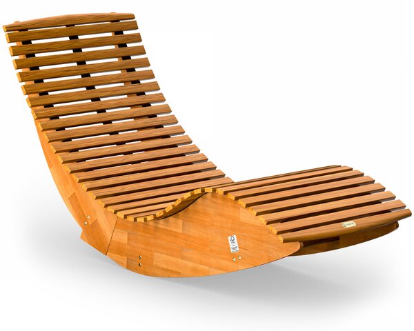Deuba Șezlong ergonomic - acacia