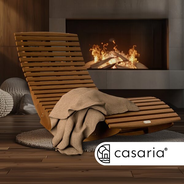 Deuba Șezlong ergonomic - acacia