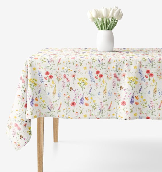 Goldea față de masă decorativă valencia - pajiște înflorită 140 x 220 cm