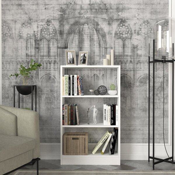 Biblioteca UnicUtil, 60 x 100 x 19.5 cm, Alb