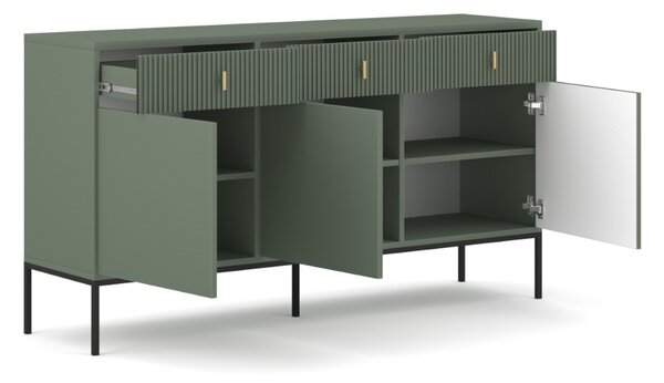 Comodă verde mat. MAGGIORE MA03 3D3S