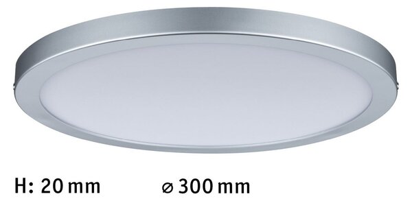 Paulmann Atria plafonieră LED Ø30cm crom, reglabil, Gri, Camera de zi / sufragerie, Plastic, Modern