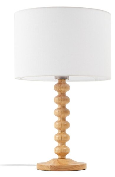 Lampă de masă Lucande, Karlie, Alb, Lemn