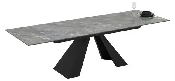 Masa extensibila din Ceramica Gri marmorat,Zina