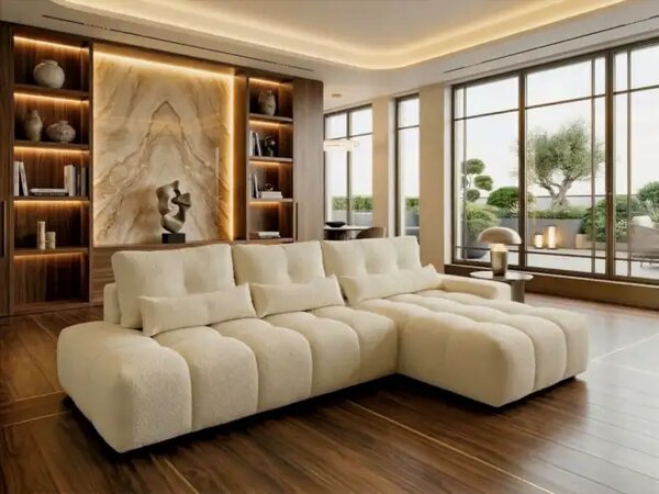 Coltar extensibil modern Boucle Alda