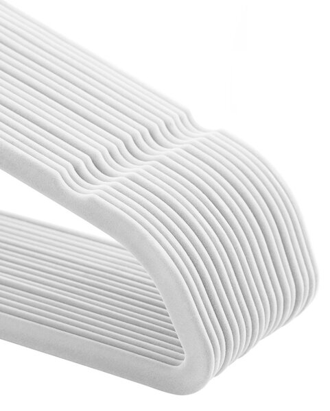 Set de umerașe catifelate antiderapante CHIC, 50 buc., alb SongmicsHome