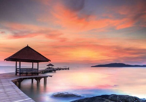 Locul perfect pentru relaxare la tropice - 12626 - Fototapet24