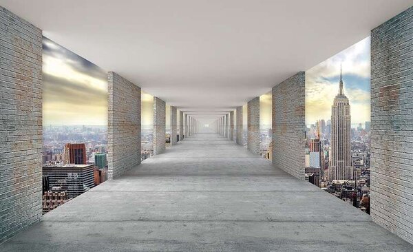 Coridor deasupra zgârie norilor din New York - 13662 - Fototapet24