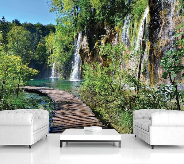 Cărare zen printre tufişuri verzi şi stânci - 11845 - Fototapet24