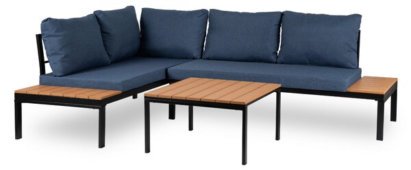 Set mobilier de grădină Necasario (albastru marin + negru) (pentru 4 persoane). Promo -20%. 1119340