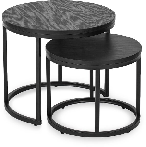 Set 2 măsuțe de cafea Metacion (negru) . Promo -15%. 1119274