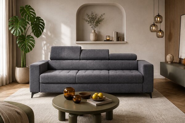 Canapea extensibilă Nardo - chenille gri Vibe 95