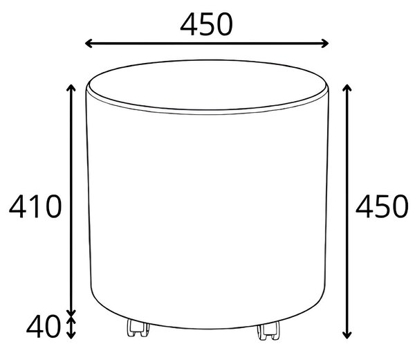 Taburet cu mâner Round Plus