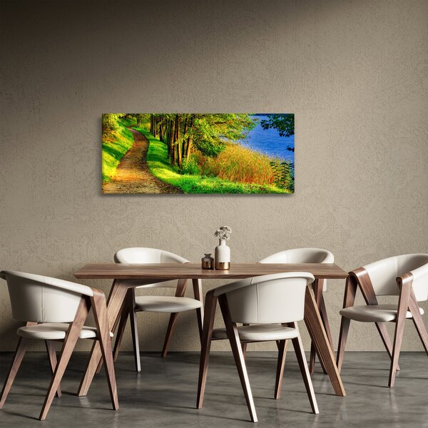 Tablou - poteci pe malul apei (120x50 cm)