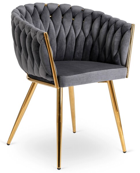 Scaun sufragerie Cappy (gri + auriu) . Promo -17%. 1129132