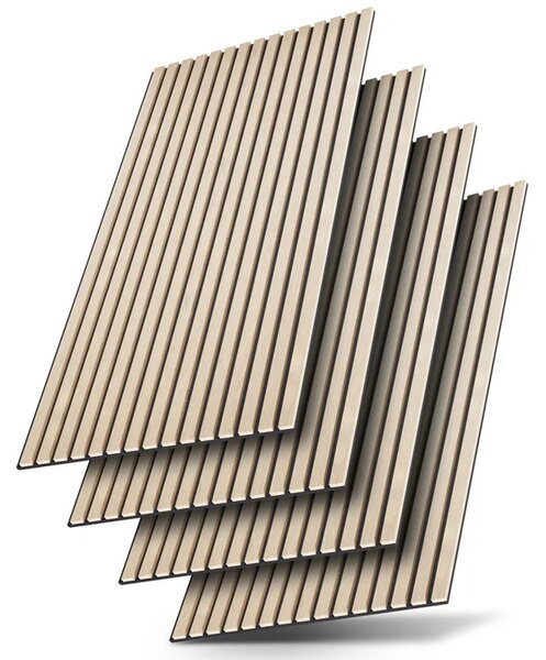 Juskys Set de 4 panouri acustice - stejar deschis