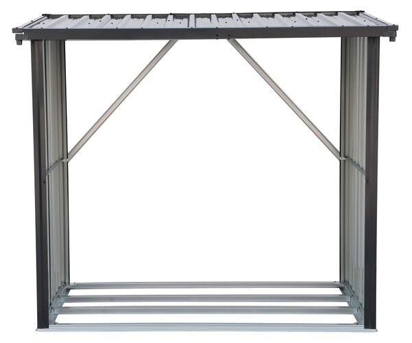 Furnigo Adăpost pentru lemne 154x163x89 cm - antracit