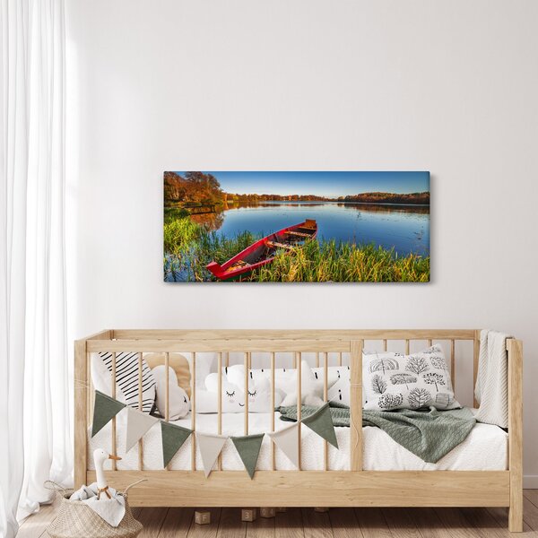 Tablou cu punte roșie (120x50 cm)