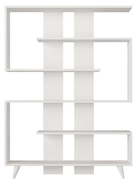 Biblioteca cu Design Modern UnicUtil, 120 x 20 x 162 cm, Alb