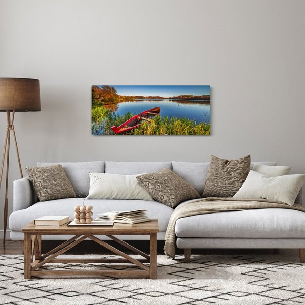Tablou cu punte roșie (120x50 cm)