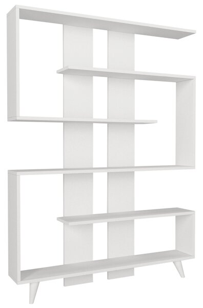 Biblioteca cu Design Modern UnicUtil, 120 x 20 x 162 cm, Alb
