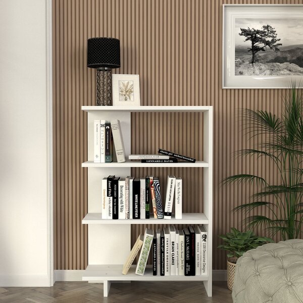 Biblioteca UnicUtil, 61 x 22 x 90 cm, Alb