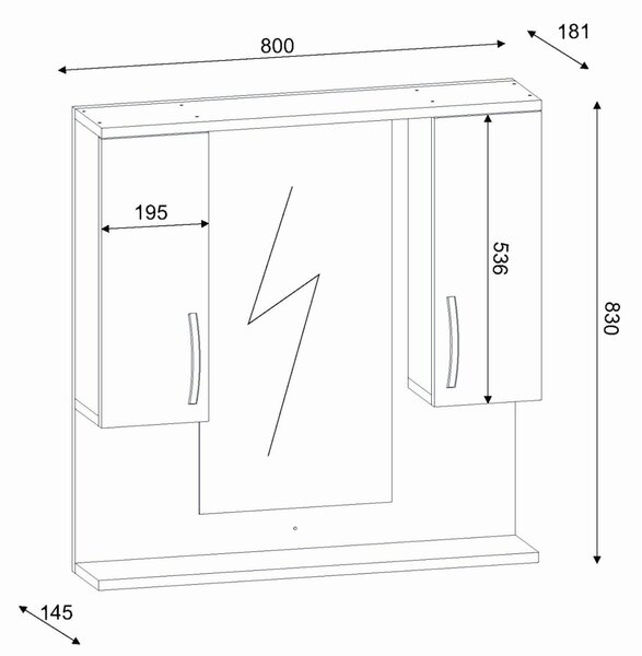 Organizator Baie, Modern Utility, UnicUtil, 80 x 14.5 x 83 cm, Alb, UUORG06