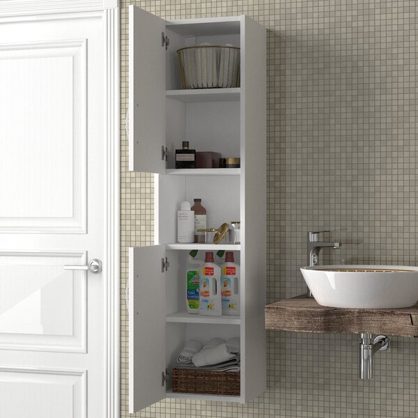 Dulap Baie Organizator Suspendat, UnicUtil, 35 x 29.5 x 140 cm, Alb, UUORG07