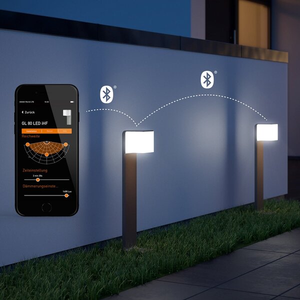 STEINEL GL 80 SC bornă luminoasă cu senzor, antracit, reglabil, Negru, Metal, Modern