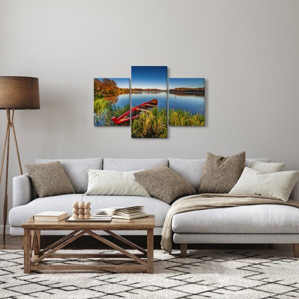Tablou cu punte roșie (90x60 cm)
