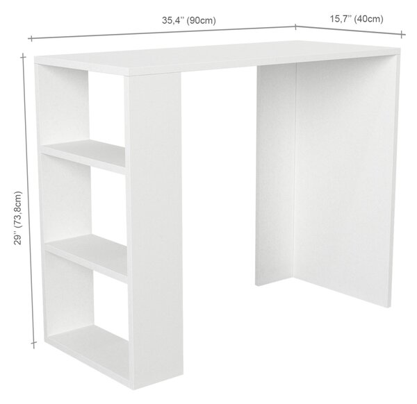 Birou Simplu, Design Modern, UnicUtil, 90 x 40 x 73.8 cm, Alb, UUDESK03