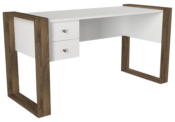 Birou Spațios, Urban Workspace, UnicUtil, 155 x 60 x 72 cm, Alb-Maro, UUDESK01