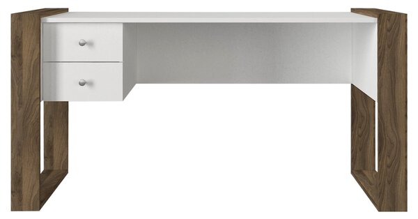Birou Spațios, Urban Workspace, UnicUtil, 155 x 60 x 72 cm, Alb-Maro, UUDESK01