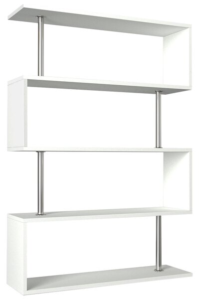 Biblioteca, Geometric Haven, UnicUtil, 90 x 25 x 129 cm, Alb, UUBIB06