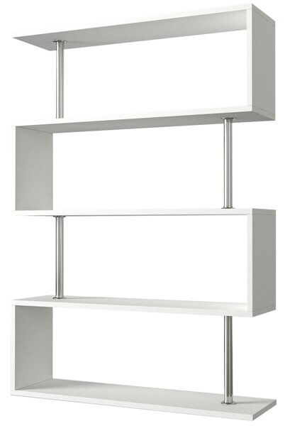 Biblioteca, Geometric Haven, UnicUtil, 90 x 25 x 129 cm, Alb, UUBIB06