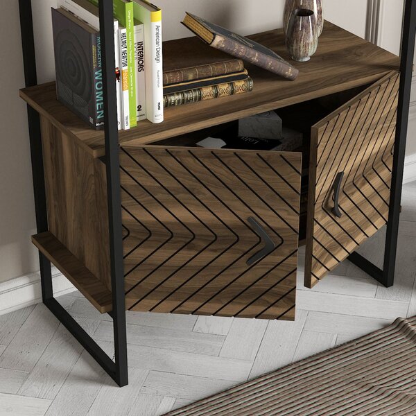 Biblioteca, Geometric Style, UnicUtil, 82 x 39 x 180 cm, Maro, UUBIB25
