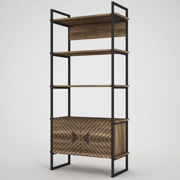 Biblioteca, Geometric Style, UnicUtil, 82 x 39 x 180 cm, Maro, UUBIB25